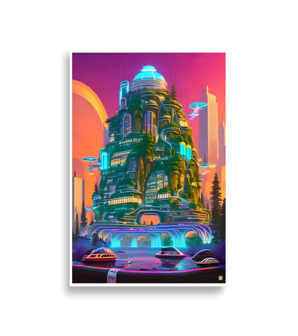  10-CITY-NEON-HIGH-Poster 